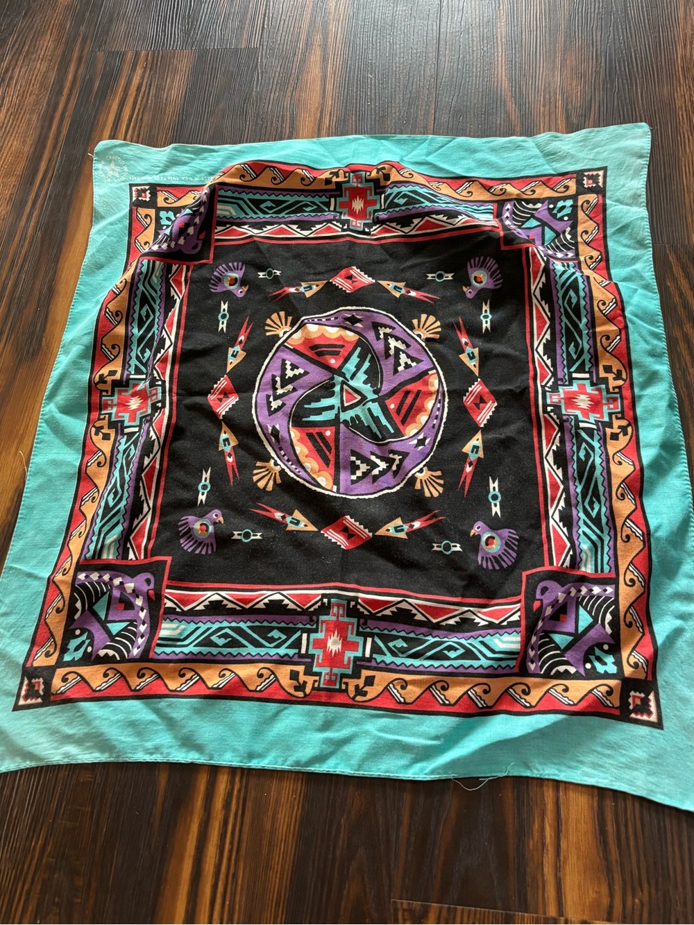 Pair of vintage vibrant bandannas